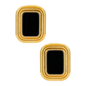 Cendre Margaux Onyx Earrings in Gold & Onyx