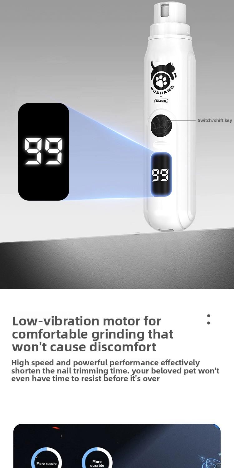 High Efficiency Low Noise Pet Nail file- Electric Pet Armor Grinder- Fully Automatic Portable Rechargeable Pet Nail Scissors Armor Grinding Artifact