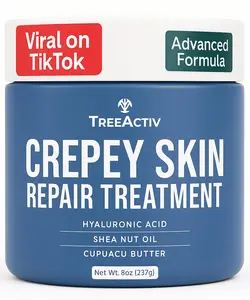 TreeActiv Crepey Skin Repair Cream Original Formula, 8 fl oz, Firming Cream For Face & Neck, Skin Firming Lotion with Hyaluronic Acid, Crepey to Address Dry Crepe