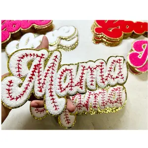 Mama iron on patches, mama baseball iron on patches, mama cute sequin iron on patches