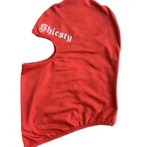 Red shiesty ski mask balaclava, unisex & one size