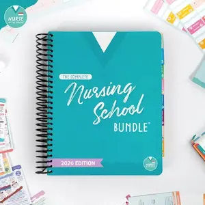 Nursing School Complete Study Bundle 2026 | Spiral Bound 350+ Pages NCLEX Prep, Med Surg, Pharm, Pediatrics, Fundamentals Guide