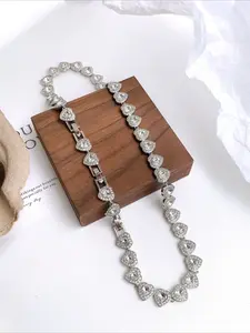 2026 Fashion Jewelry Original New Product Angel White Gold Green Diamond Set Shining High Quality Tennis Crystal Necklace Dainty Necklace Women's Luxury Festival Gift Trendy Charms Necklace