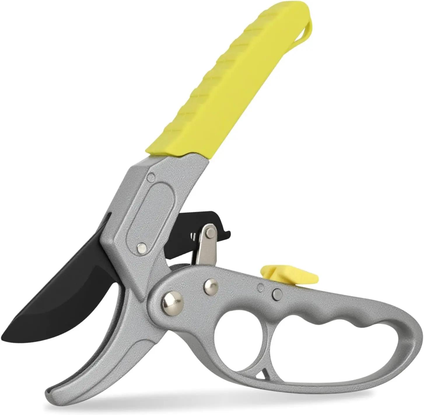 Yesker 7.8 in Heavy-Duty Garden Clippers - Teflon-Coated 65 Manganese Steel Sharp Blade Hand Tools with Safety Lock, Tree Trimmer, Limb Branch Cutter for Plant Trimming, Fresh Flower Cutting