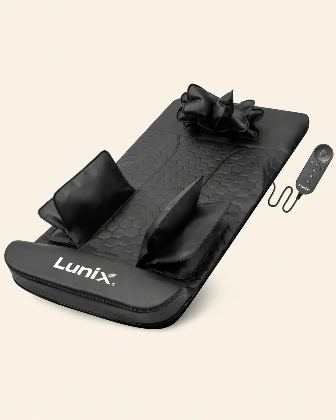 Lunix LX27 Heated Stretching Mat Massager, Charcoal Black Lunix LX27 Heated Stretching Mat Massager, Charcoal Black