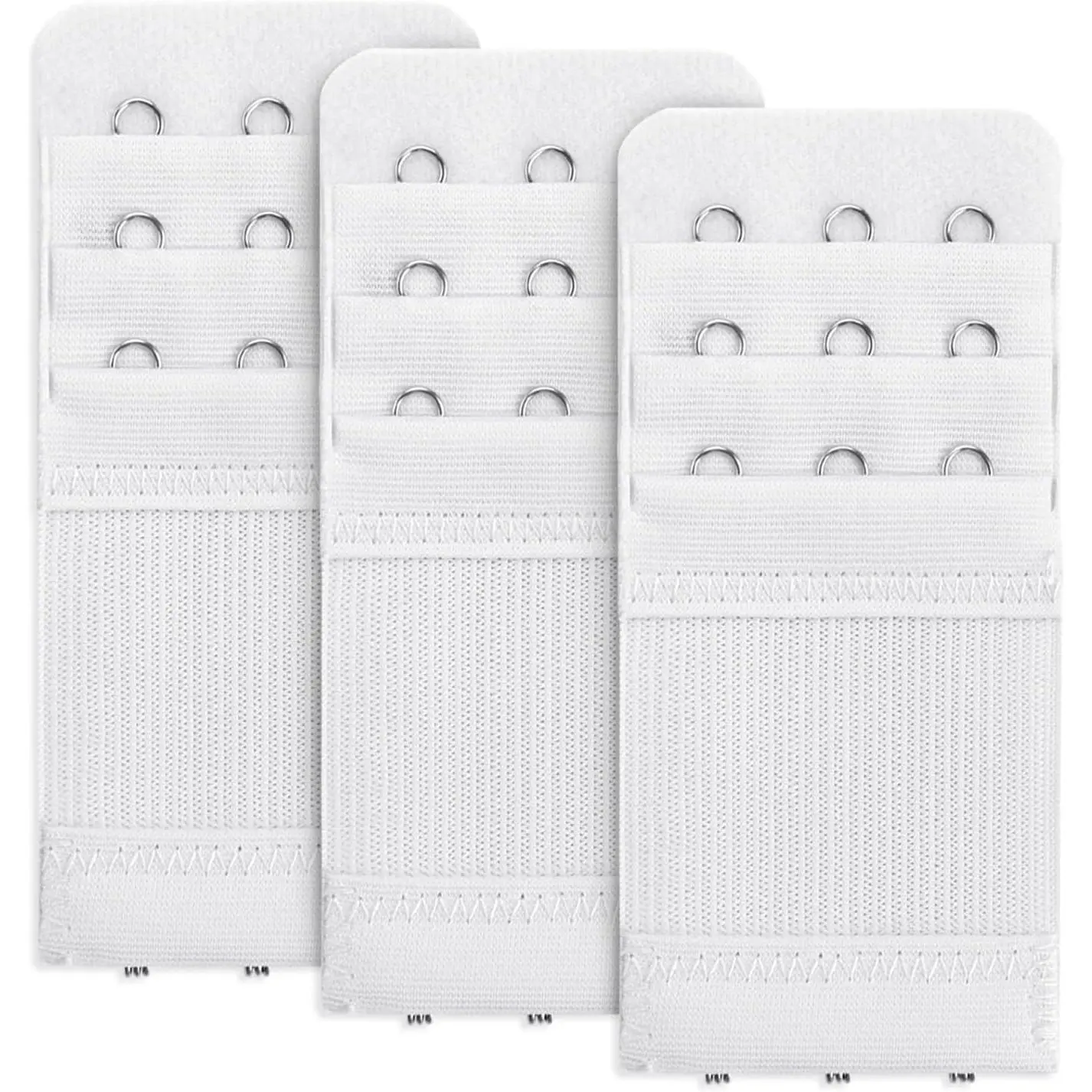 3 count Bra Extenders 3 Hook 3 Row Lady's Soft Bra Extension Strap Comfortable Bra Extender for Women