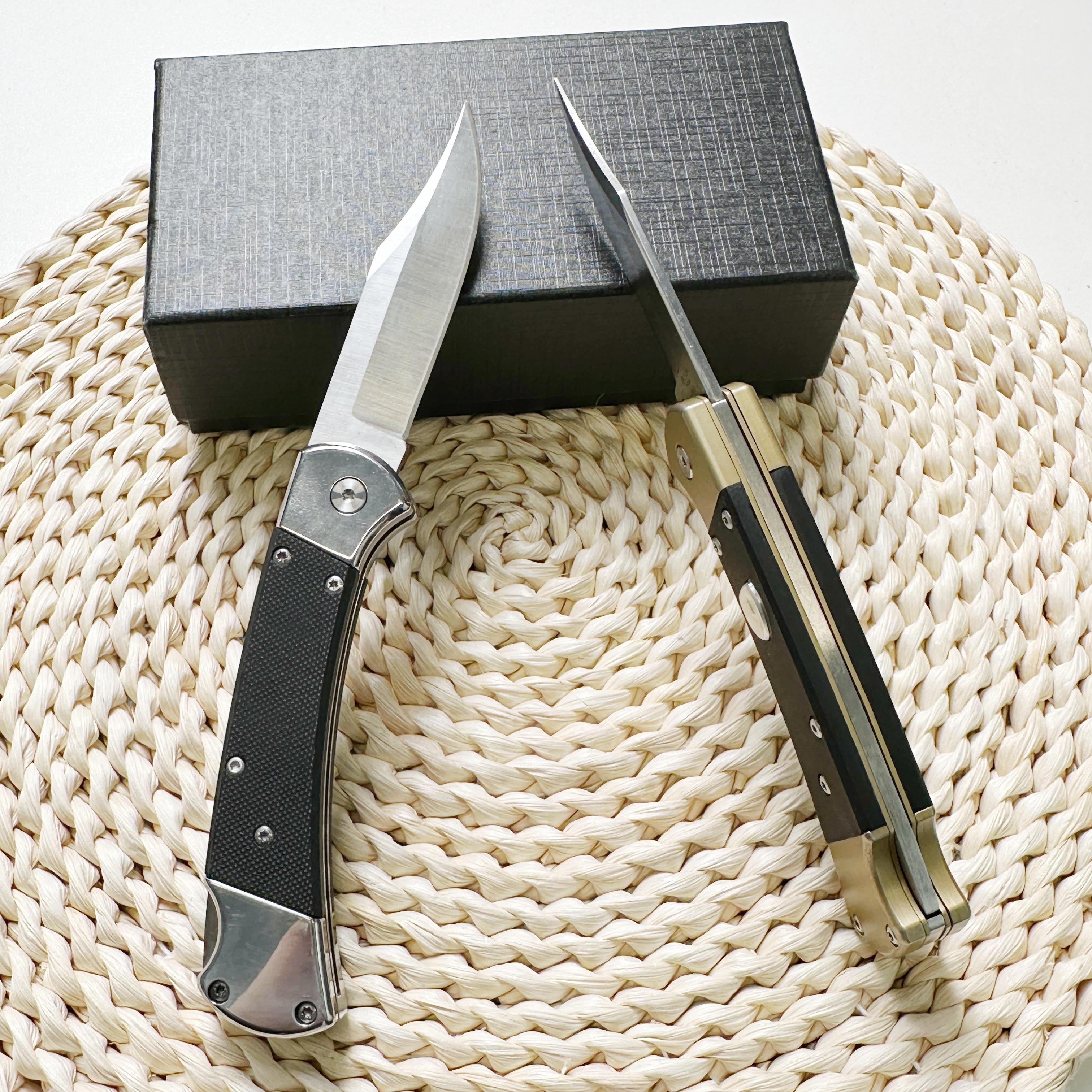 Premium Lockback Folding Knife High Quality G10 Handle EDC Tool for Hunting Camping