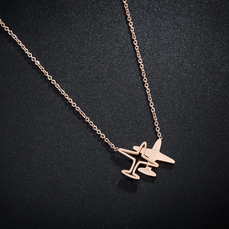 Airplane Necklace,Couple Pendant, Birthday Gift For Her