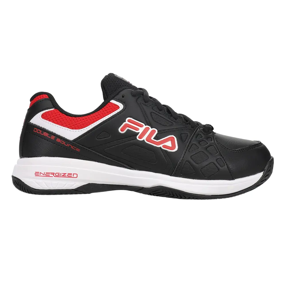Fila Mens Double Bounce 3 Pickleball Pickleball Sneakers Shoes - Black Fila Mens Double Bounce 3 Pickleball Pickleball Sneakers Shoes - Black