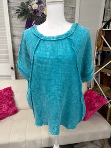 Washed double gauze raglan Zenana