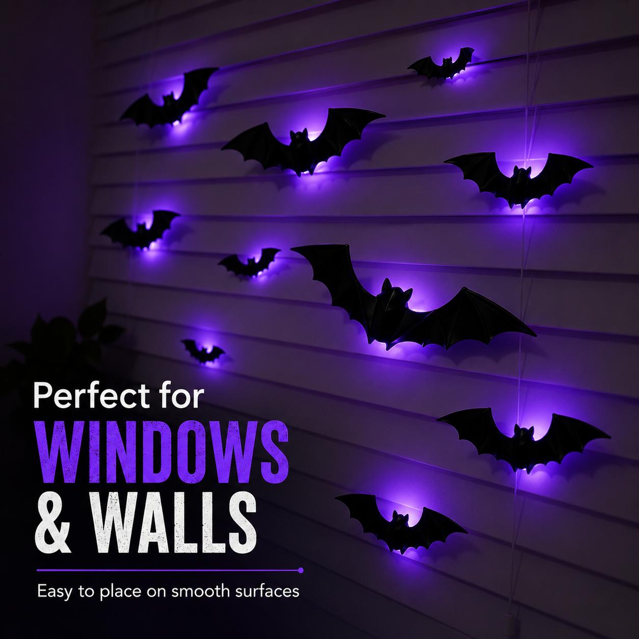 3D LED Bat Halloween Decoration
