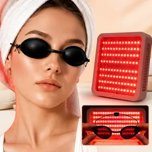 3 Styles Tanning Eye Goggles for Red Light Therapy, Tanning Beds & UV Protection, Adjustable Strap Eye Covers with Protective Case, Silicone Cat Eye Oval & PC Small Round Goggles