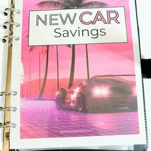New Car Savings Binder | save money | savings challenge