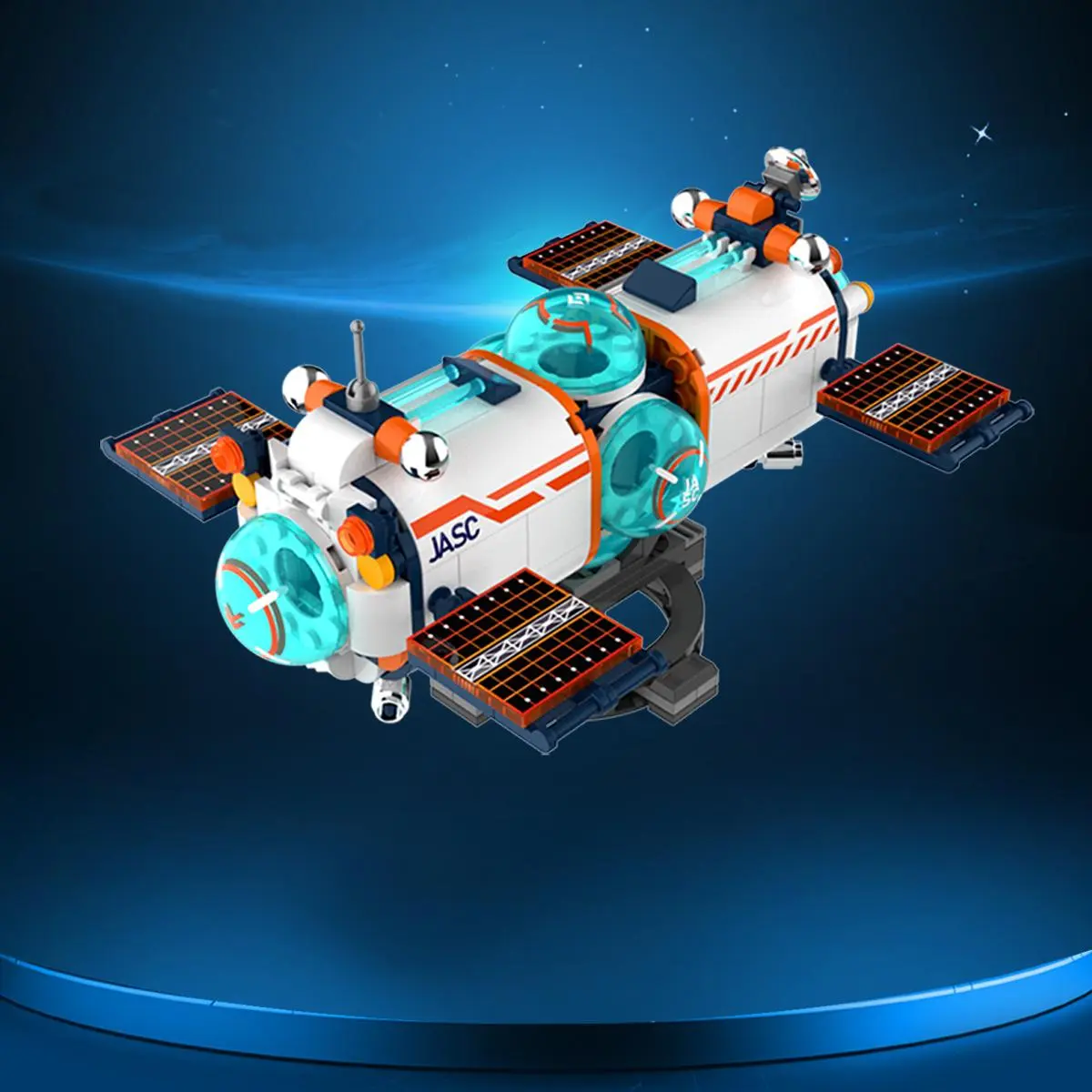Space Station Design Building Blocks, Astronauts Assemble Building Blocks, Space Rocket Assembly Model, Children Assemble Building Blocks Toy Model