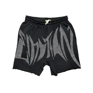 Mixed Emotions Black Shorts with Sparkling Design and Drawstring Waistband