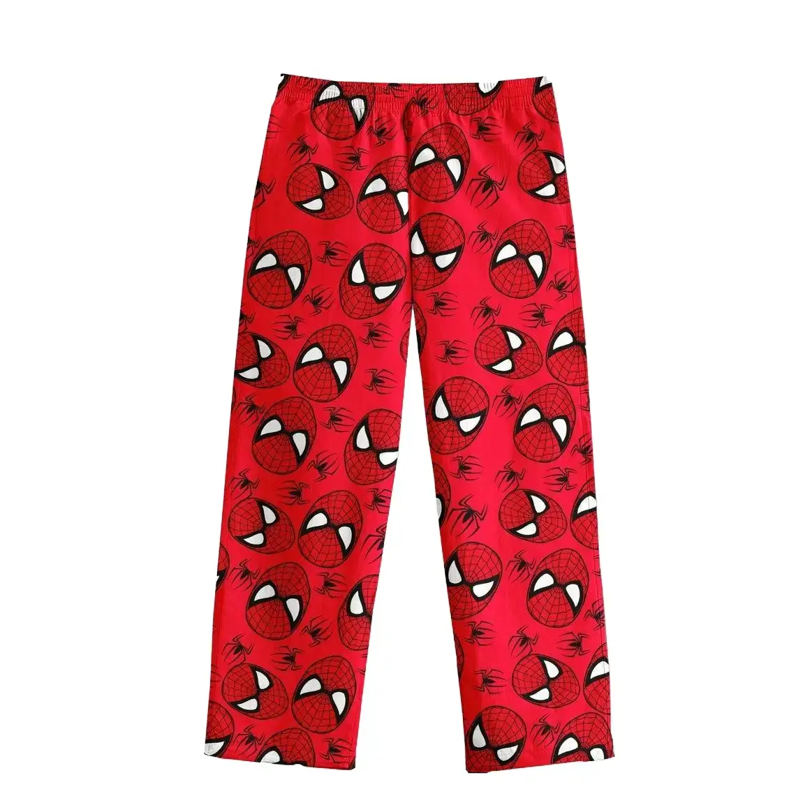 Spider Cartoon Pajama Pants, Spider Friends Sleepwear, Red Pajama Pants, Cute Cartoon Lounge Pants, Cozy Nightwear, Fun Gift Idea for Fans