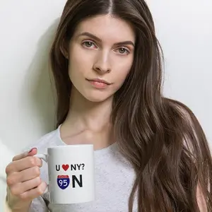 U LOVE NY White Glossy Mug