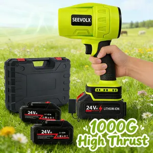 SEEVOLX Dad/Husband Gift First! Cordless Blower 1000G Turbo Power Pure Copper Motor 680W Battery Operated Adjustable Speed 60m/s Wind Speed for Car Drying & Garden Cleaning