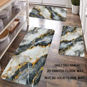 [Popular Choice] 1-pack, home decor, bathroom mat, bathroom non-slip mat, kitchen mat, doormat, gray marble pattern mat, minimalist style mat, soft and comfortable, reduces fatigue.
