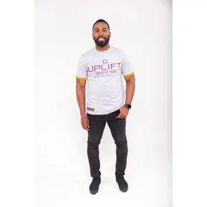 Omega Psi Phi "UPLIFT" Embroidered Tee Gray