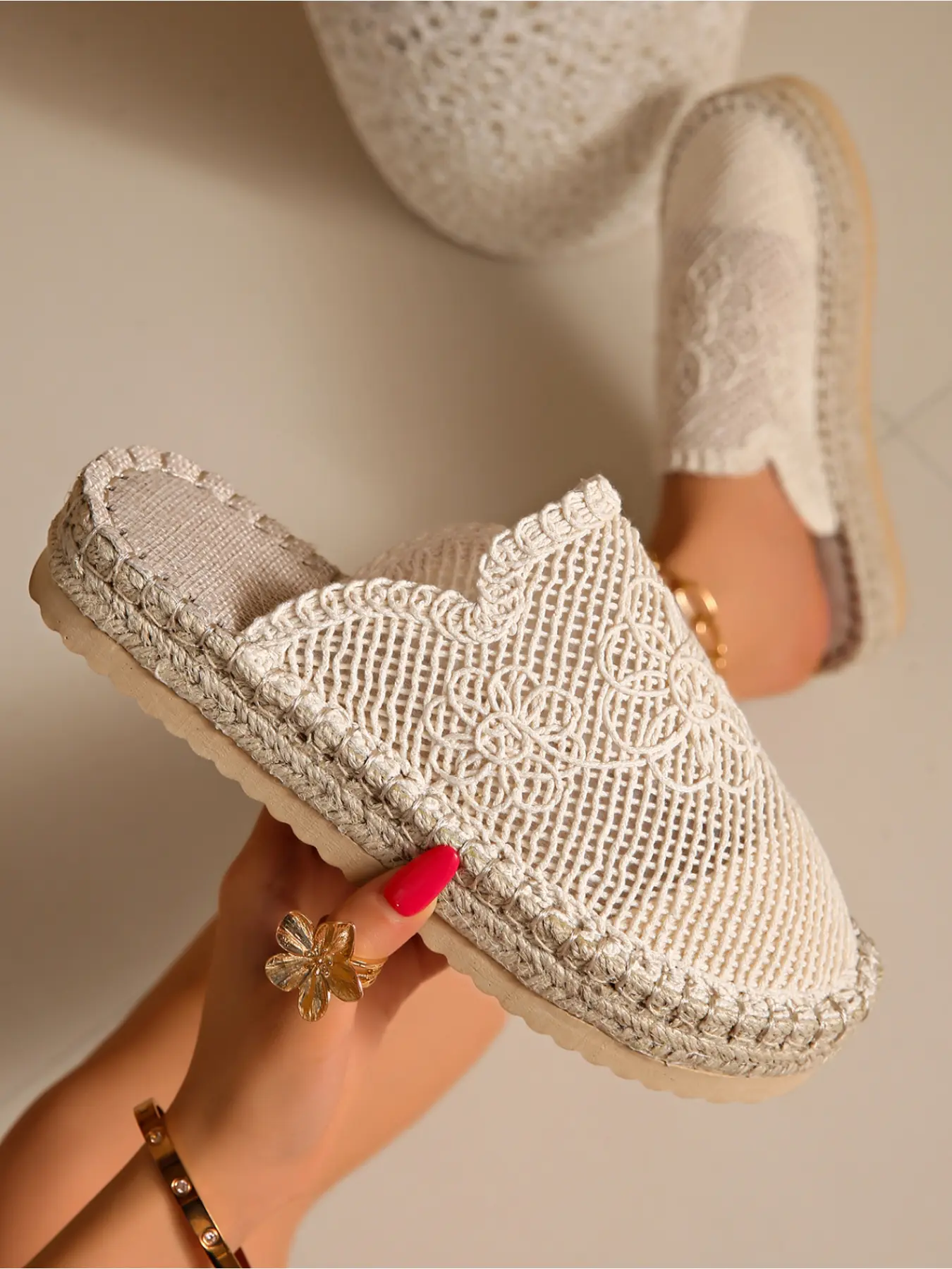 2026 Latest Trendy High-Top Thick Sole Sandals, Hollow-out Breathable Braided Soft Sole Mules, Vacation Style Fisherman Half Slides, VersaOutdoor Sandals