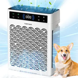 HEPA Air Purifier for Home & Bedroom,Covers Up to 1750 ft²,H13 True HEPA Filter & 3-stage filtration,Eliminates Pet Dander, Dust, Pollen, Smoke & Odors,Ultra-Quiet Wind Wheel System,Perfect for Desk, Car & Travel, Air Purifier for Large Space #SummerVibes