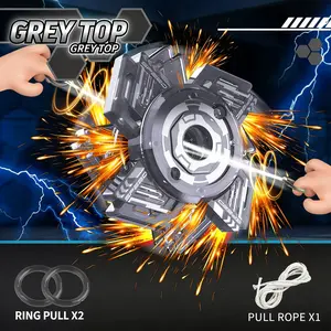 Rotating Fire Spark Top - Portable Palm-Sized Flint Rotating Top, ASMR Spark Stress-Relief Toy, Suitable for Teenagers and Adults, Cool Outdoor Camping Tool (3-Pack, Black, Blue, Green)