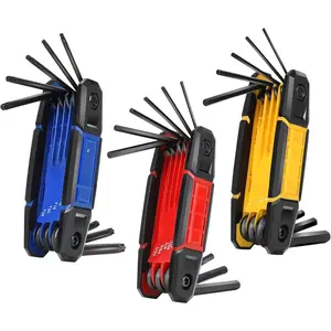 25- Folding Allen Wrench Set, SAE, Metric, Torx Hex Key Set Included, 3 Pack Portable Allen Key Set for Basic  Repair and General Applications