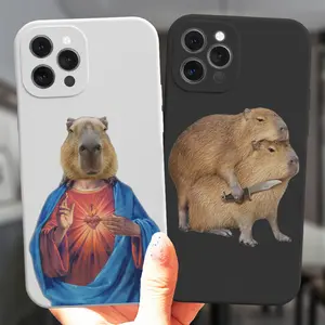 Capybara Cute Animal Creative Pattern Phone Case,Cute Decorative Phone Protector Cover,Phone Accessories Compatible with iPhone 11 12 13 14 15 16 Pro Max