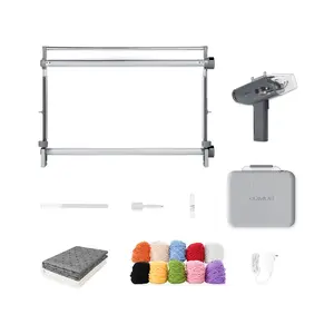 Clawlab H1 Tufting Kit — All in One Rug Tufting Machine, Beginner Kit, Starter Kit with 550g Ultra-Light Machine, Quiet Motor DIY Rug Tufting for Home Lightweight Electric Rug Beginner Machine for Starter, No-Nail Frame, Yarn & Cloth | DIY Home Decor