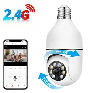 Smart Indoor Security Camera,355° Panoramic Surveillance Camera, 2.4G WiFi Connection with Two-Way Audio, Dual TF/Cloud Storage,Smart Motion Detection, Recording Camera for Pet& Home Care