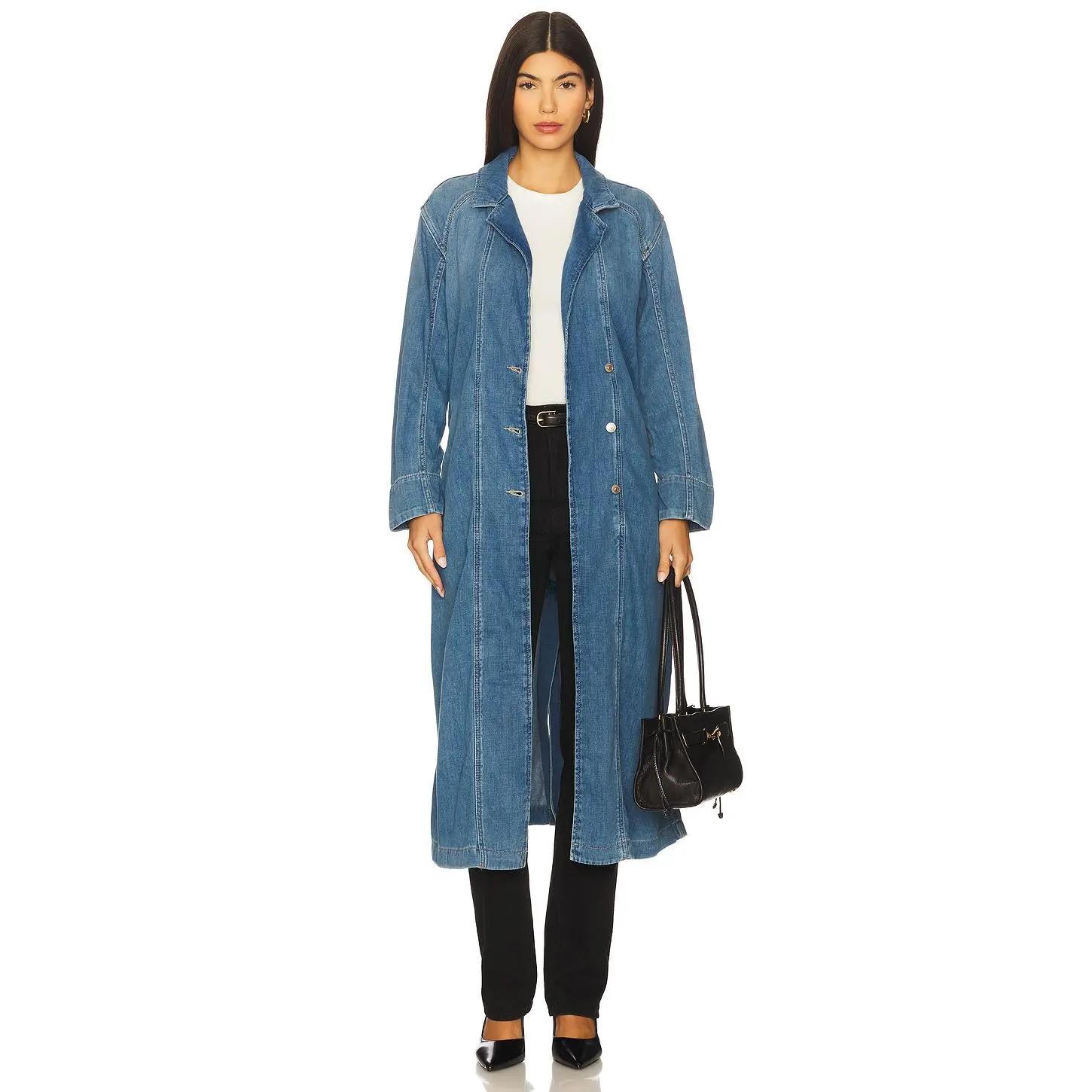 Free People x We The Free Monique Indigo Duster In Sunlight Blue