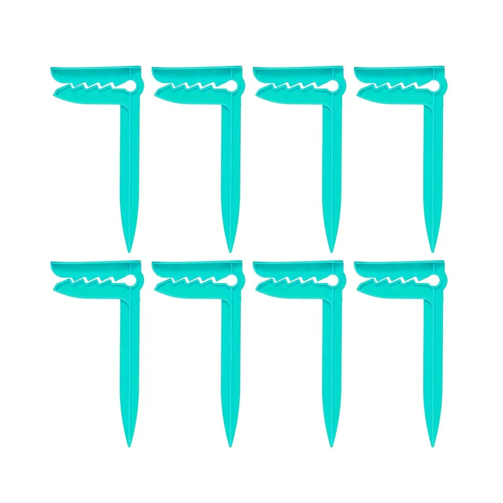 8-Pack Outdoor Beach Towel Anchor Stakes Clips, 6 Inch Durable Plastic Picnic Mat Anchor Stakes Clamps for Camping/Picnic/Gardening, Outdoor Blanket Holders, Camping Gear, Camping Supplies, Camping Equipment
