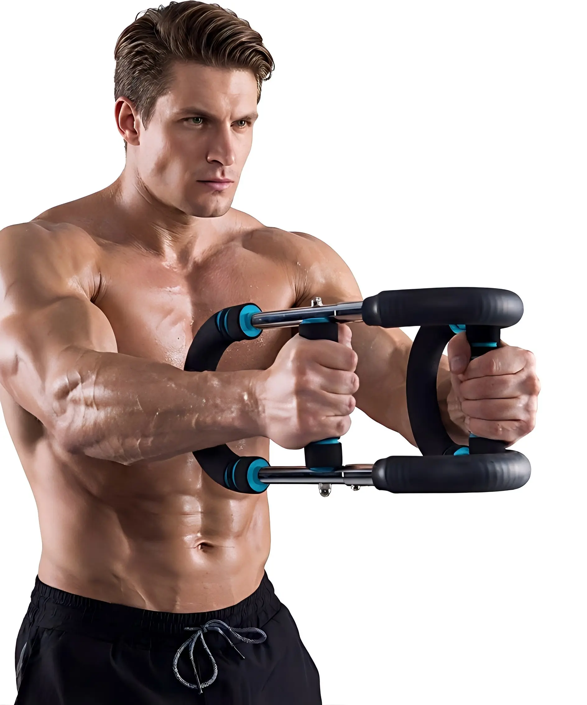 New Adjustable Arm & Chest Muscle Trainer, Heavy Duty Spring Resistance Workout Equipment for Men, Portable Home Fitness Tool for Chest Shoulder Biceps