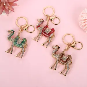 Colorful Rhinestone Camel Keychain, Exquisite Desert Animal Shaped Pendant, Stylish Bag Charm Ornament, Daily Decor Fashion Accessory 2026 New Arrival