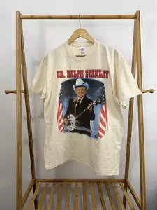 VTG Dr Ralph Stanley & His Clinch Mountain Boys Signed Bluegrass Tour T-Shirt L