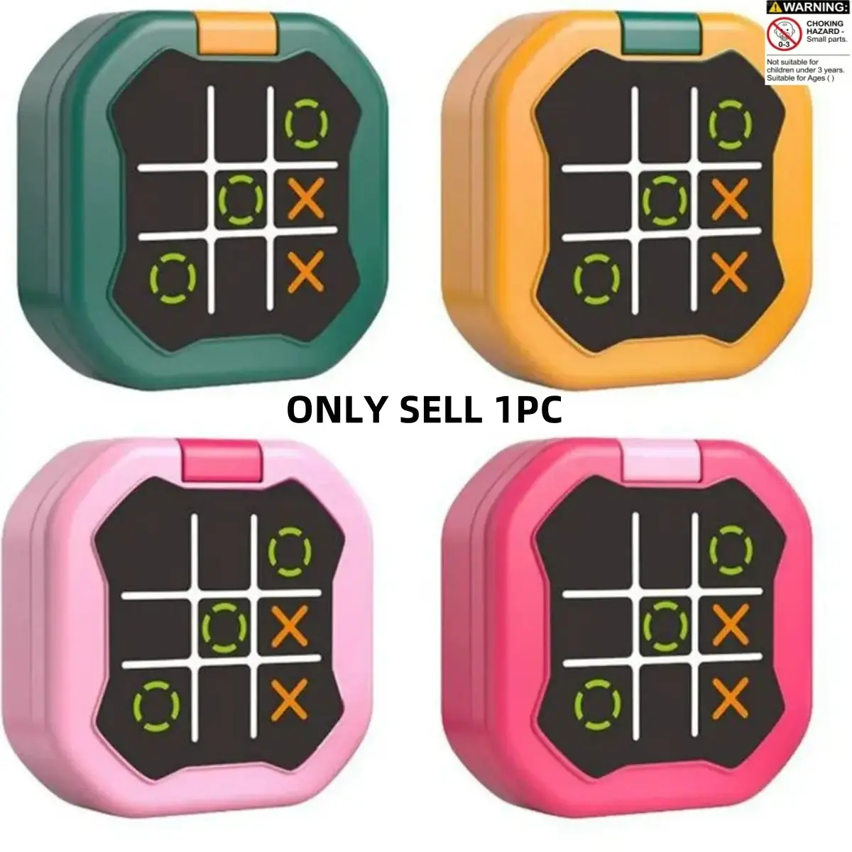 Electronic Tic-Tac-Toe Game, 9-in-1 Handheld Digital Puzzle Toy with Board, Tabletop Games, Portable Travel Brain Teaser Gift for Kids & Adults, Game Night Gadget, Handheld Game Console, Handheld Gaming Console, Compact