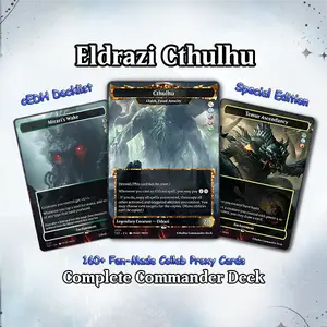 Eldrazi Cthulhu Commander cEDH Deck - Eldrazi Cthulhu Commander Magic Commander - Magic Proxy Deck with 160+ Unique Cards - Custom Cards MTG Proxy for Casual Play