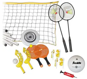 212 MAIN 50801 5-yd Multi-Sport Game Combo Set, Volleyball Equipment All Set with Included Balls and Mini Pump