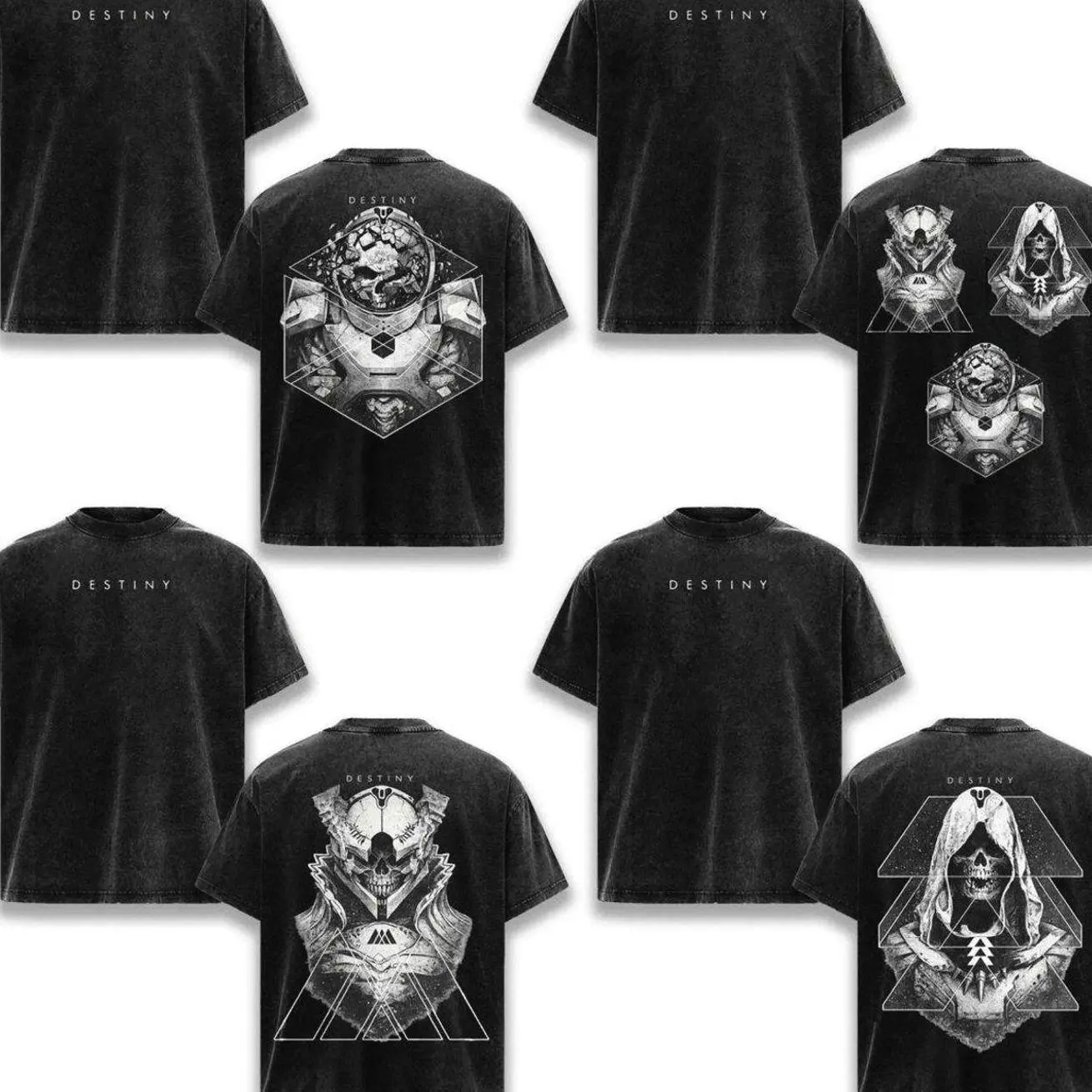 COLLECTION Destiny 2 Vintage Washed Tee – Oversized Graphic T-Shirt, Heavyweight Retro Streetwear Cotton, Perfect for Fans of Movies, TV Shows, Art, and Epic Sci-Fi Poster-Inspired AEK UE8 K9M KXN