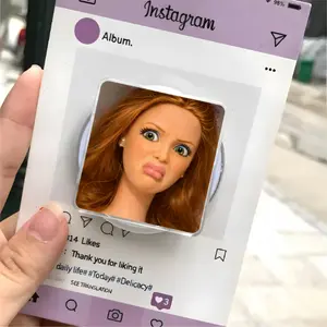 Funny Doll Face Kindle Grip, Disgusted Barbie Meme Phone Accessory, Tiktok Viral Meme Phone Holder, Gift For Her