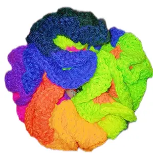 MULTICOLORED CROCHET RUFFLE SCRUNCHIE