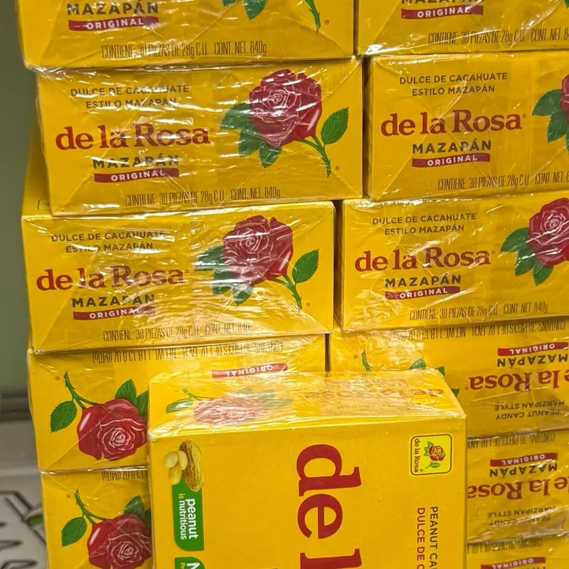 De la Rosa Mazapán Original Mexican Peanut Candy – 30 Pieces Family Pack