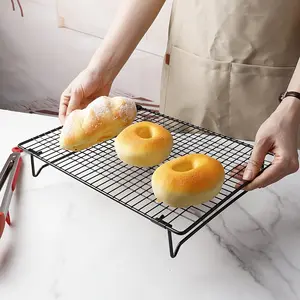 Premium Cast Iron Bread Cooling Rack, Non-Stick Food Safe Mesh Tray, Ideal for Baking and Cooking, Essential Kitchen Tool for Home Bakers