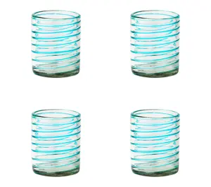 10 Strawberry Street Set of 4 Meridia Mexican DOF Glasses