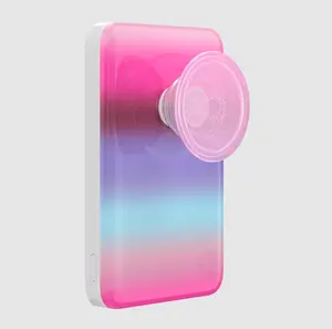 PopSockets MagSafe PowerPack, Pink Ombre Tide Design, Smartphone Mobile Accessory for Wireless Charging