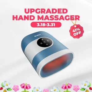 [Plus Model] CINCOM Upgraded Hand Massager, Cordless Finger Soother with Comfort Warmth, Customizable Settings, Rechargeable, Provides Soothing Relaxation, Wonderful Gift for Loved Ones
