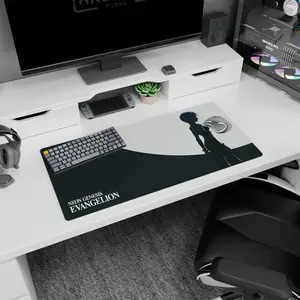 [SALE UP TO 30%]Evangelion - Anime Desk Mat - Monochrome Moonlit Mystery, Mouse Pad for Anime Fan, Gaming Desk Accessories, Large Computer Pad, Desk Decor
