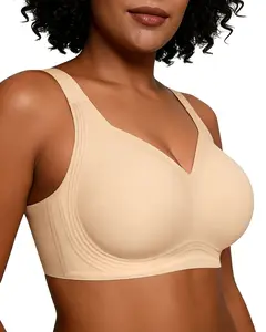 AsFairy Women's Plus Size Wire-Free Daily Bra, Wide Straps Full Coverage, Strong Support, Breathable Soft High Elasticity, Wide Side Panels Seamless Comfort, Multi-Craft Plus Size Underwear