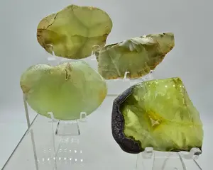 Polished Natural Natrolite & Prehnite Crystal Slab, Varying Sizes, Spiritual Use, Jewelry Accessory & Derivative Decoration, Crystals